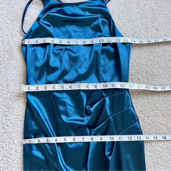 GRACE KARIN Satiny Strappy Back Ruched Homecoming Dress—SZ. Small - Picture 14 of 17